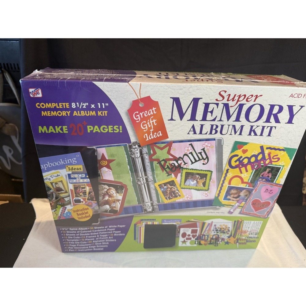 Westrim Crafts Super Memory Album Kit Scrapbooking Set 8.5x11 New Sealed